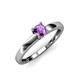 4 - Ilone Amethyst Solitaire Engagement Ring 
