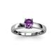 3 - Ilone Amethyst Solitaire Engagement Ring 