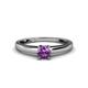 1 - Ilone Amethyst Solitaire Engagement Ring 