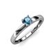 4 - Ilone Blue Topaz Solitaire Engagement Ring 