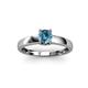 3 - Ilone Blue Topaz Solitaire Engagement Ring 