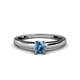 1 - Ilone Blue Topaz Solitaire Engagement Ring 