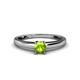 1 - Ilone Peridot Solitaire Engagement Ring 