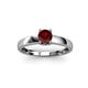 3 - Ilone Red Garnet Solitaire Engagement Ring 