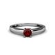 1 - Ilone Red Garnet Solitaire Engagement Ring 