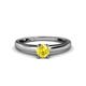 1 - Ilone Lab Created Yellow Sapphire Solitaire Engagement Ring 