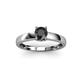 3 - Ilone Black Diamond Solitaire Engagement Ring 