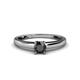 1 - Ilone Black Diamond Solitaire Engagement Ring 