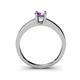 5 - Ilone Amethyst Solitaire Engagement Ring 
