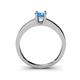 5 - Ilone Blue Topaz Solitaire Engagement Ring 