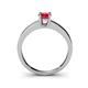 5 - Ilone Ruby Solitaire Engagement Ring 
