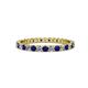 1 - Audrey 2.00 mm Blue Sapphire and Diamond Eternity Band 