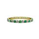 1 - Audrey 2.00 mm Emerald and Diamond Eternity Band 