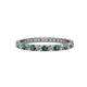 1 - Audrey 2.00 mm Diamond and Lab Created Alexandrite Eternity Band 