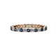 1 - Evelyn 2.00 mm Blue and White Diamond Eternity Band 