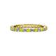 1 - Evelyn 2.00 mm Yellow and White Diamond Eternity Band 