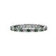 1 - Evelyn 2.00 mm Diamond and Lab Created Alexandrite Eternity Band 