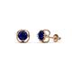 1 - Alma Blue Sapphire (5mm) Open Tulip Stud Earrings 