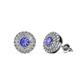 1 - Eryn Tanzanite and Diamond Double Halo Stud Earrings 