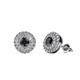 1 - Eryn Black and White Diamond Double Halo Stud Earrings 