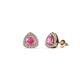 1 - Alkina Pink Tourmaline and Diamond Stud Earrings 