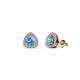 1 - Alkina Blue Topaz and Diamond Stud Earrings 