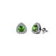 1 - Alkina Green Garnet and Diamond Stud Earrings 