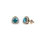 1 - Alkina London Blue Topaz and Diamond Stud Earrings 