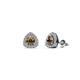 1 - Alkina Smoky Quartz and Diamond Stud Earrings 