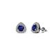 1 - Alkina Blue Sapphire and Diamond Stud Earrings 