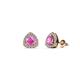1 - Alkina Pink Sapphire and Diamond Stud Earrings 