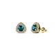 1 - Alkina Blue and White Diamond Stud Earrings 