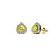 1 - Alkina Yellow and White Diamond Stud Earrings 