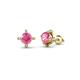 1 - Ceyla Pink Tourmaline and Diamond Stud Earrings 