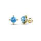 1 - Ceyla Blue Topaz and Diamond Stud Earrings 