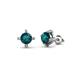 1 - Ceyla London Blue Topaz and Diamond Stud Earrings 