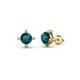 1 - Ceyla London Blue Topaz and Diamond Stud Earrings 