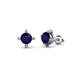 1 - Ceyla Blue Sapphire and Diamond Stud Earrings 