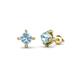 1 - Ceyla Aquamarine and Diamond Stud Earrings 