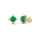 1 - Ceyla Emerald and Diamond Stud Earrings 