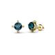 1 - Ceyla Blue and White Diamond Stud Earrings 
