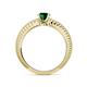 4 - Keona Emerald Solitaire Bridal Set Ring 