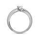 4 - Keona White Sapphire Solitaire Bridal Set Ring 