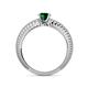 4 - Keona Emerald Solitaire Bridal Set Ring 