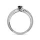 4 - Keona Black Diamond Solitaire Bridal Set Ring 