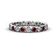 1 - Arria 2.70 mm Red Garnet and Diamond Eternity Band 