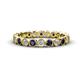 1 - Arria 2.70 mm Blue Sapphire and Diamond Eternity Band 