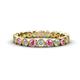 1 - Arria 2.70 mm Pink Sapphire and Diamond Eternity Band 