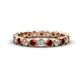 1 - Arria 2.70 mm Red Garnet and Diamond Eternity Band 