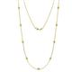 Adia (9 Stn/2.3mm) Peridot on Cable Necklace 